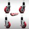 Service Caster 4'' SS Red Poly Wheel Swivel 1-3/4'' Expanding Stem Caster Set 2 Brakes, 4PK SCC-SSEX20S414-PPUB-RED-2-TLB-2-134 - alternate 5